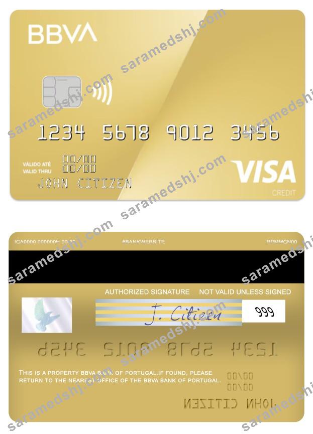 Portugal BBVA Bank visa gold card